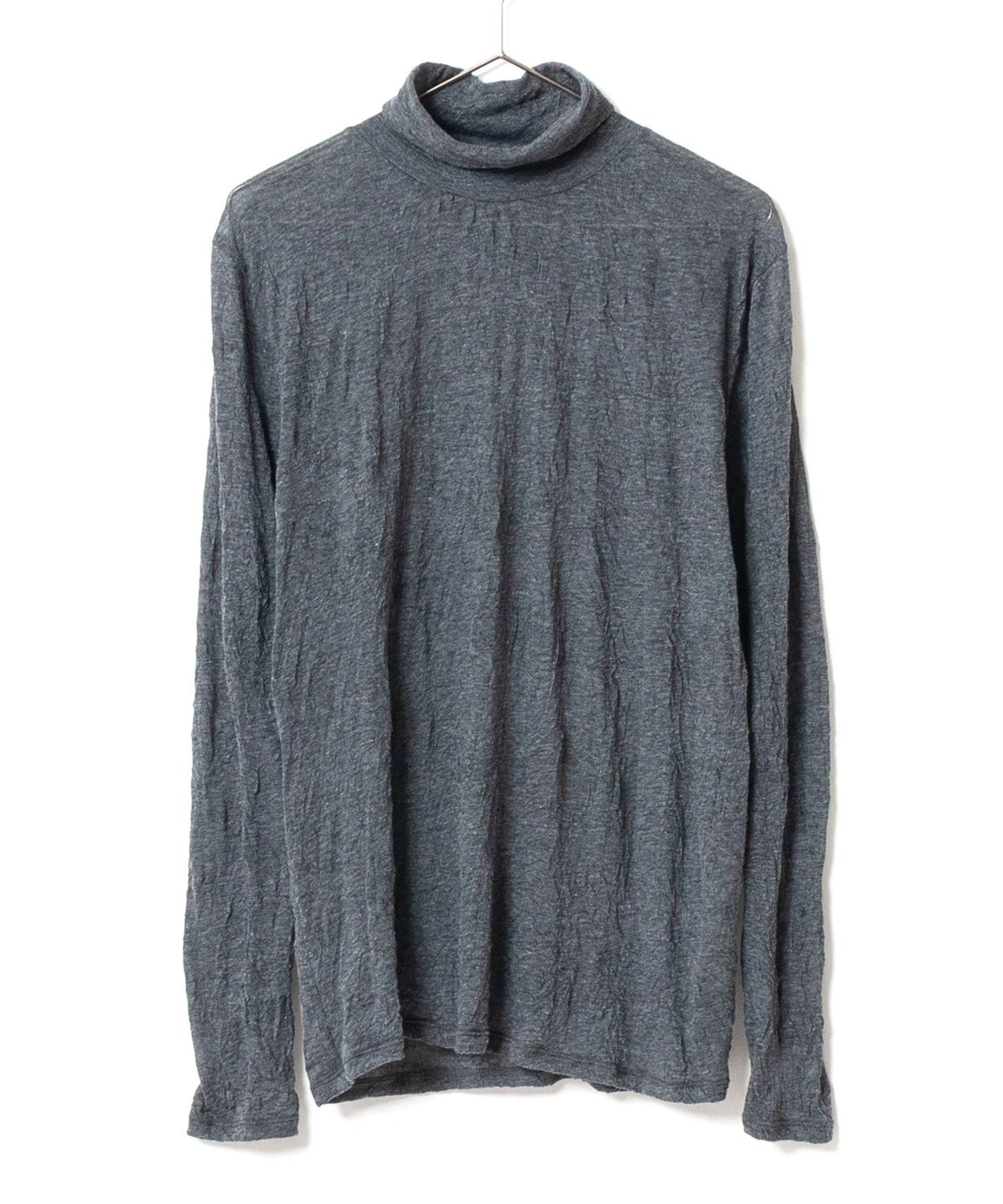 Washer Pleated Soft Turtle (チャコールグレー) ポリエステル / ワッシャープリーツ加工 / 柔らかい / 手洗い可 / FK252-70221