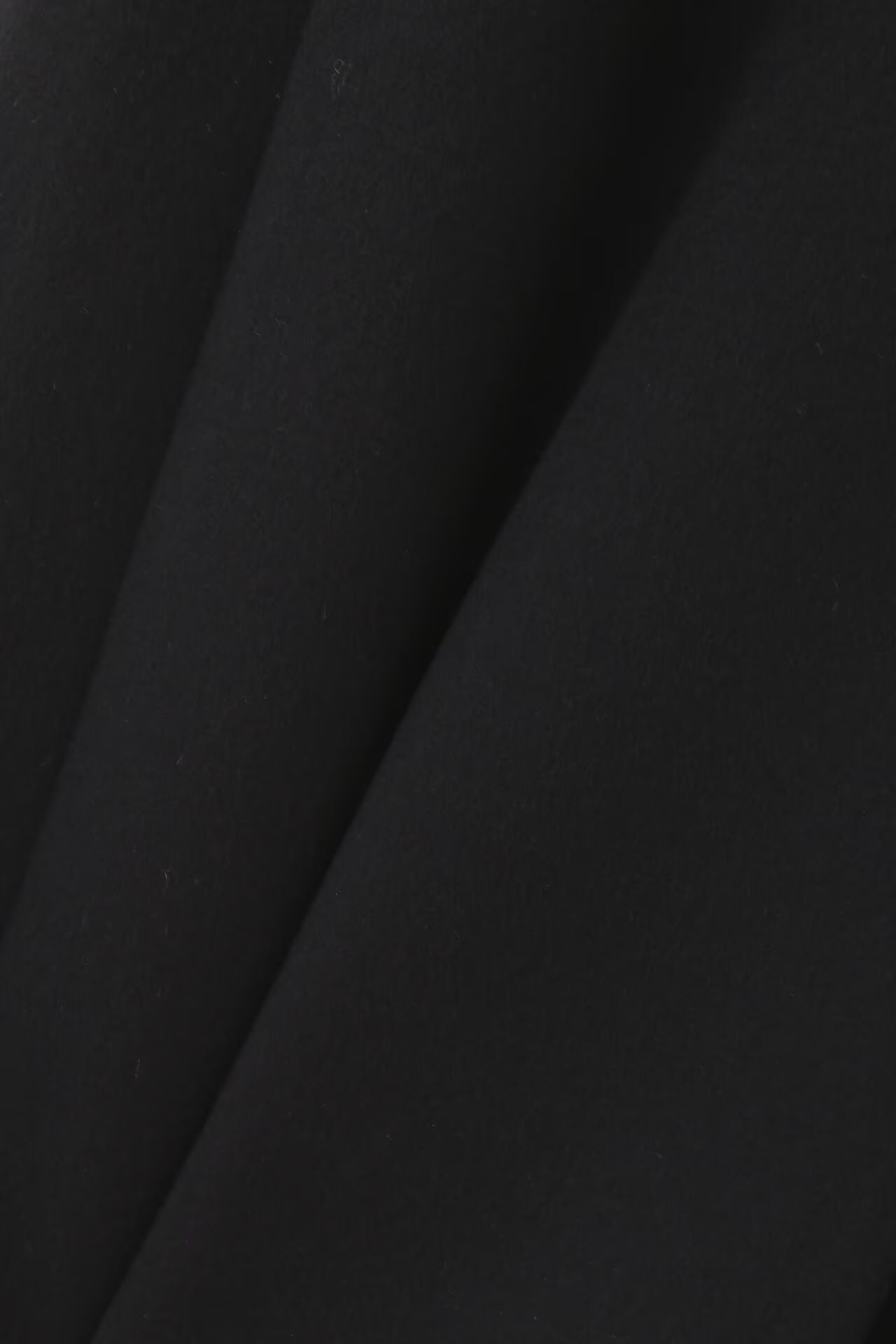 カシミヤ混ベルテッドコート（ブラック）羊毛 / カシミヤ / ファー付き / 着脱可能 / 裏地付き / 軽い / 肩パット有り