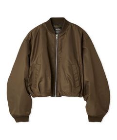 リサイクルナイロンショートバブルMA-1(BRW)ナイロン / 中綿 / 裾ドロスト仕様 / 内ポケット / 光沢あり / 09WFJ254150