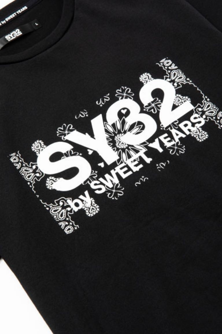 SY32 by SWEET YEARS - PAISLEY BOX LOGO TEE / ペイズリーボックス