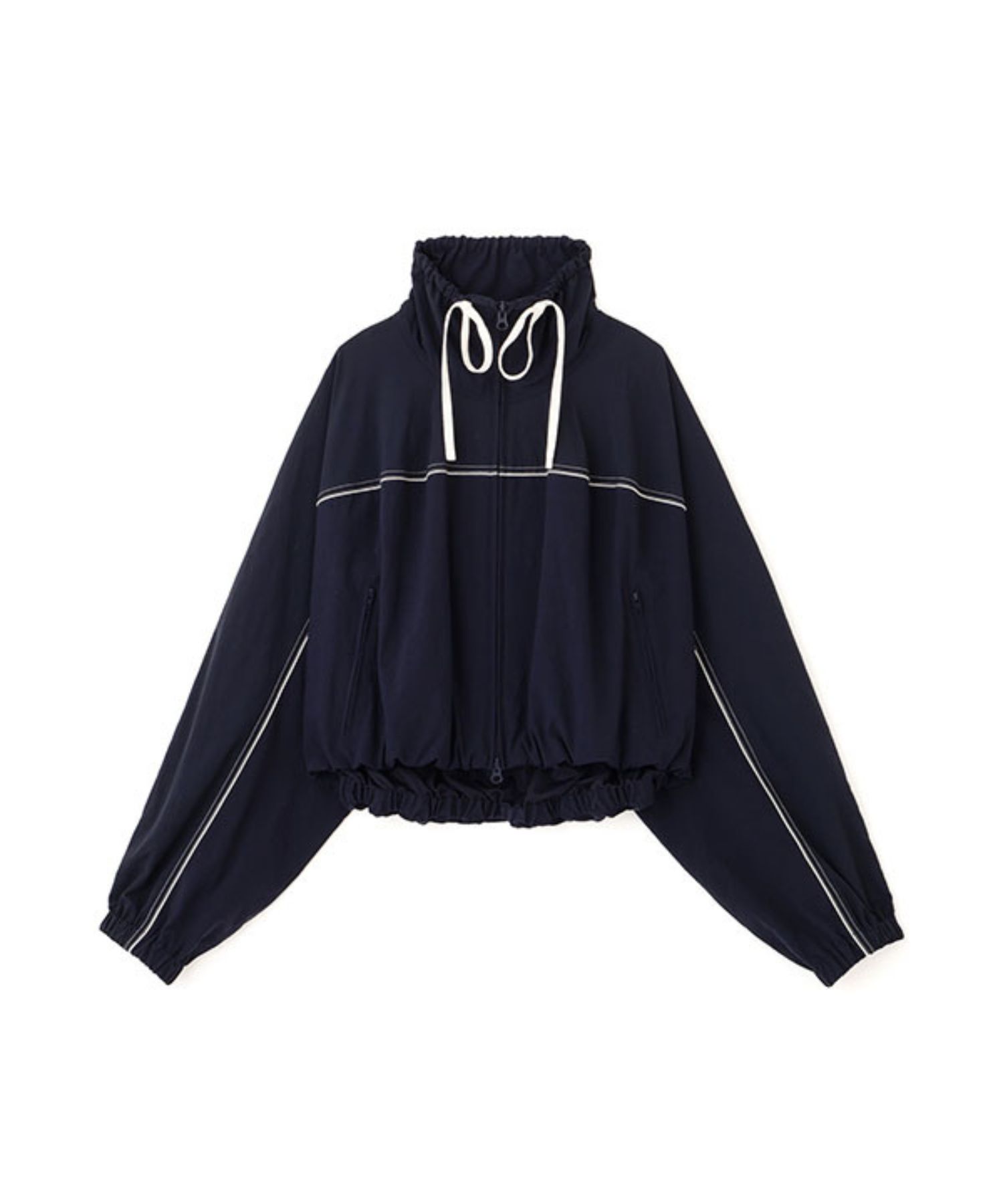 バルーンヘムコンビブルゾン (NAVY) ナイロン / 裏地有り / ドルマンスリーブ/ スタンドカラー/ 手洗可/ 1226202071