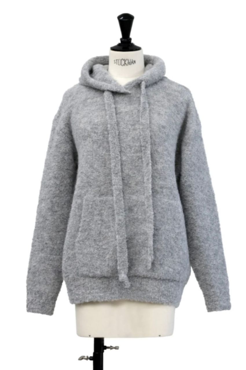 Alpaca loop hooded pullover  (L.GREY) アルパカ素材 / 軽量 / 柔らかい / CT24321