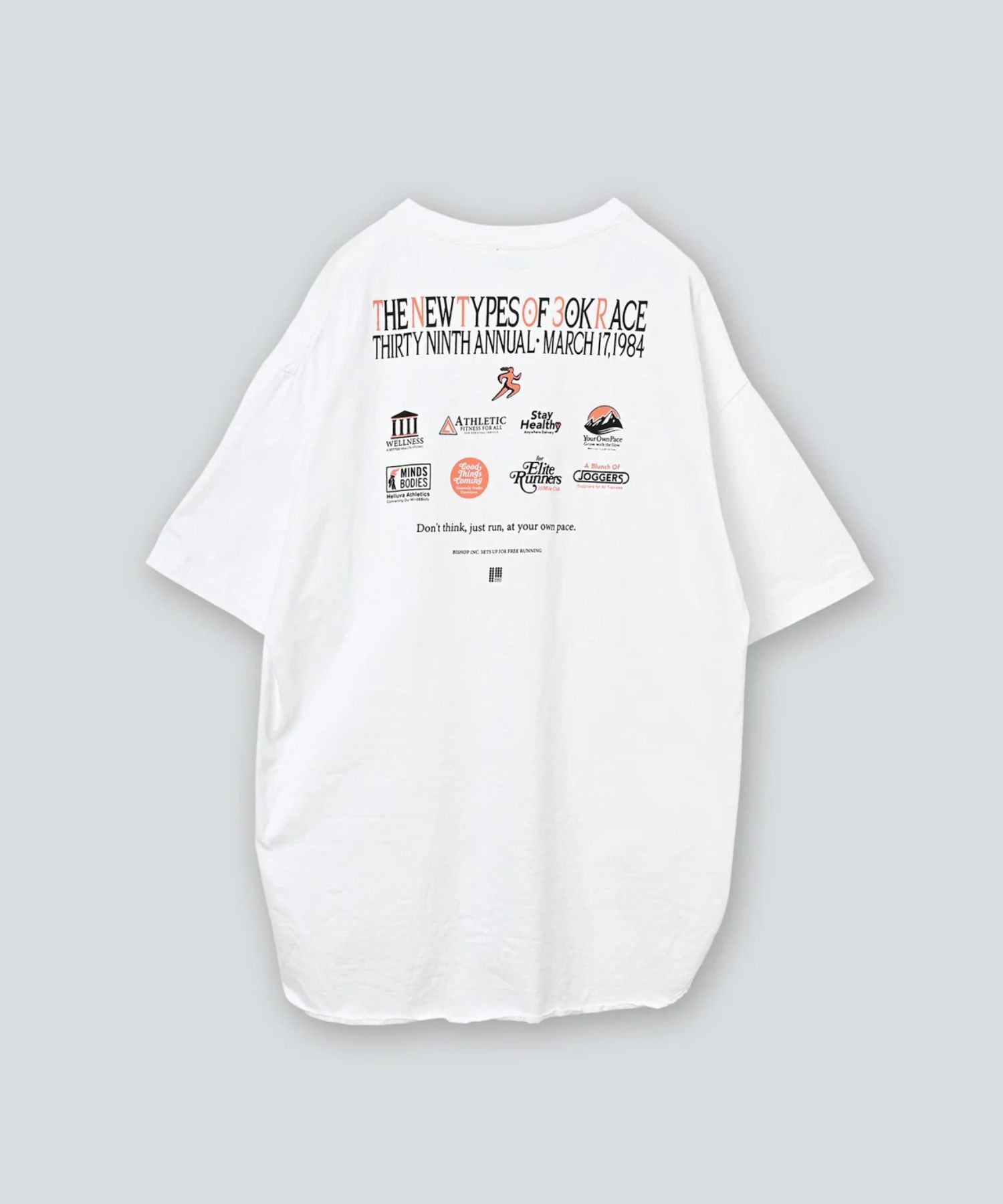 ヘムラウンドTEE-30Kレース-  (WHITE) 綿 / 前後プリント / 裾ラウンドカット / 透け感無し /MIL25SCS3452