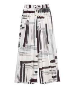 フルイドラインパンツ(オフホワイト)ポリエステル / ウォッシャブル / ウエストゴム / 同柄ドロスト紐 / 5126107009