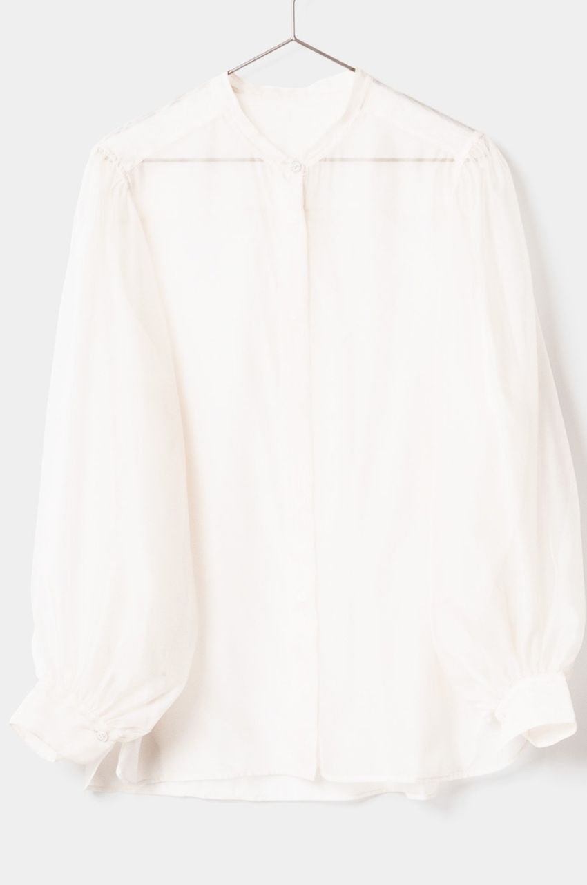 Organdy Power Sleeve Shirt (オフホワイト)ポリエステル / ウォッシャブル / 手洗い可 / KS242-52072