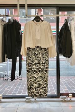 EASY LEOPARD STRAIGHT SK/イージーレオパードストレートスカート