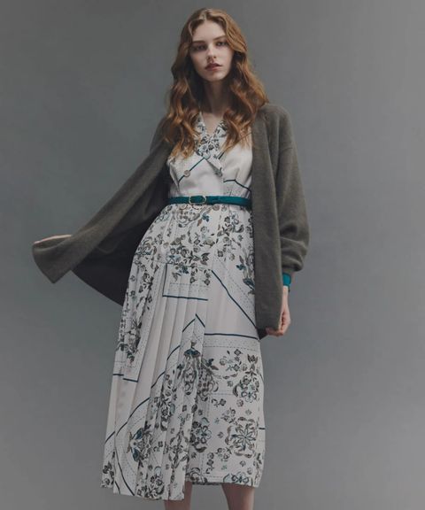 エルメス HERMES マルジェラ期 長袖 ミモレ丈 シャツワンピース