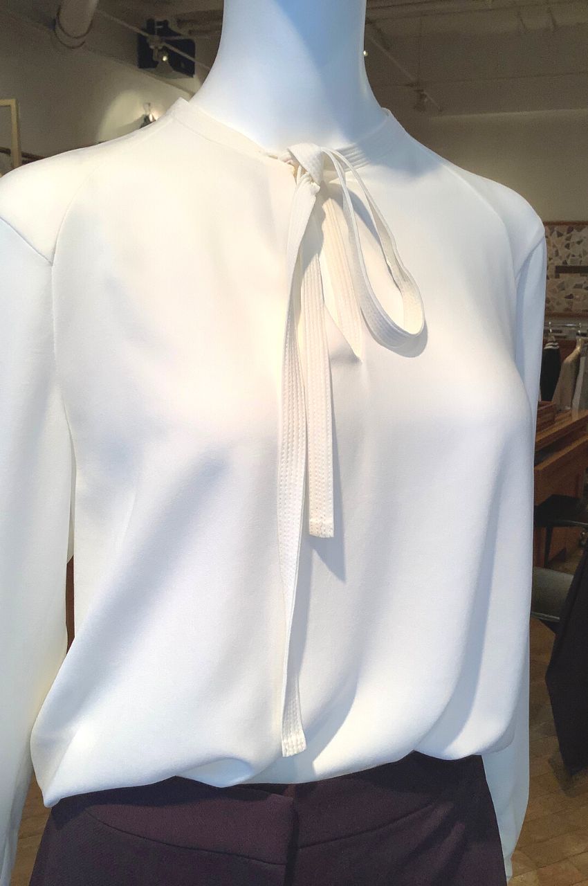 TOMORROWLAND - POLYESTER AMUNDSEN BOWTIE BLOUSE / ポリエステル