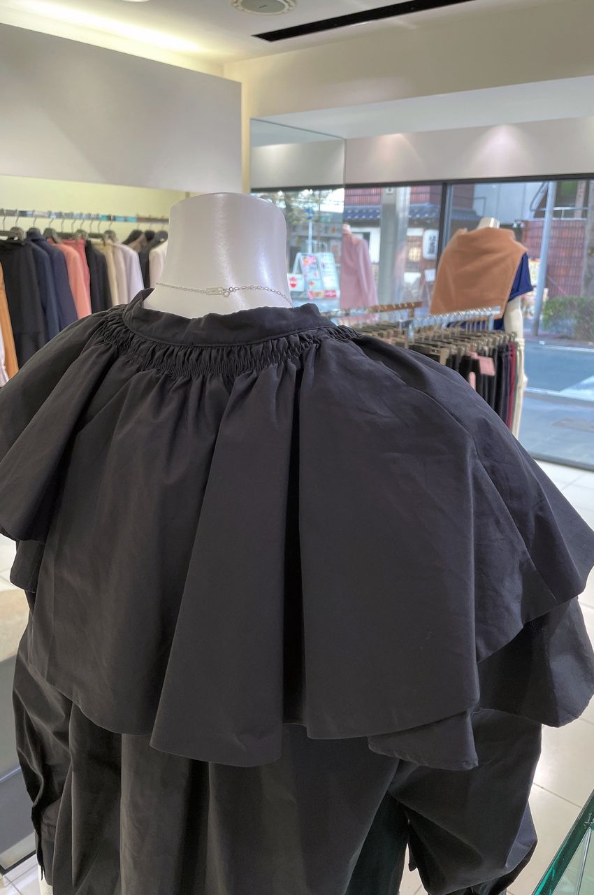 2WAY FRILL COLLAR BL/2WAYフレアカラーブラウス