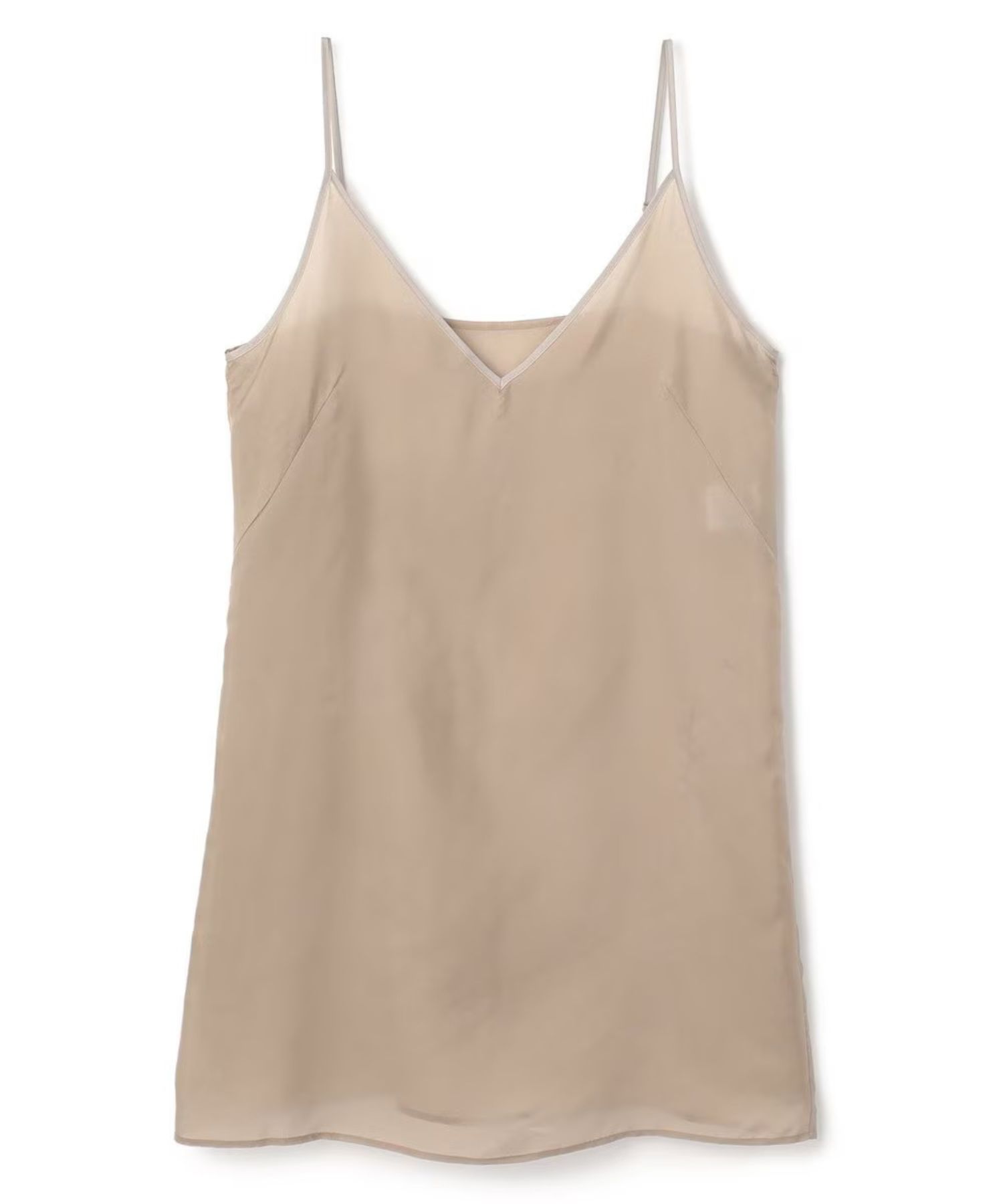 FLEUR / 異素材ネック ロングワンピース (Beige) トリアセテート / ノースリーブ /ゴールドファスナー /手洗可/ OPCWLM0404