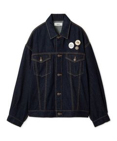 缶バッチ付きGジャン(IND)綿 / 09WFJ254101