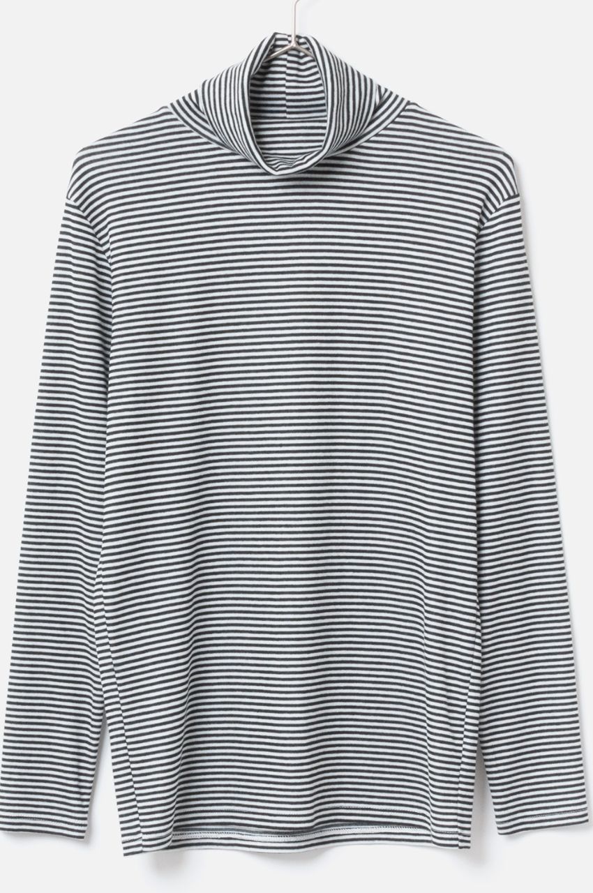 STRIPE TURTLENECK PULLOVER / ストライプ タートルネックプルオーバー