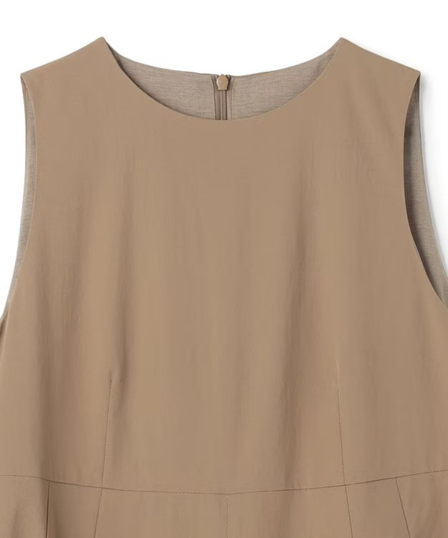 クールタッチカラータイプライターオールインワン(キャメルベージュ) ポリエステル / ウォッシャブル/ Aライン / 後ろファスナー / OPUVLS0402