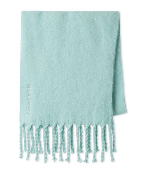 ツイストフリンジストール (MNT) ポリエステル / シャギー素材 / ロゴ刺繍 / 軽い / 09WGG255551