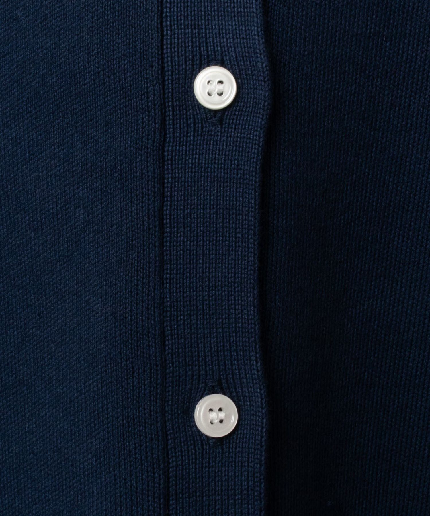 Crew Neck Knit Cardigan ( ネイビーブルー) 綿  / 柔らかい / ワッペン / 手洗可 / WN262-36481