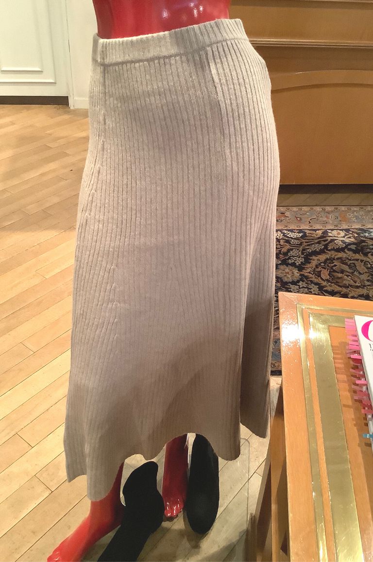 WOOL SABLE CASHMERE MERMAID MIDI SKIRT / ウールセーブルカシミヤ マーメイドミディスカート - 36 - ベージュ