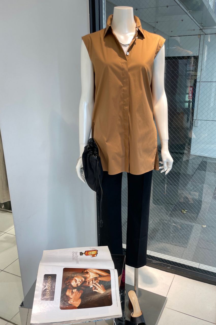 Wealth SL A Line Shirt/スリーブレスシャツブラウス