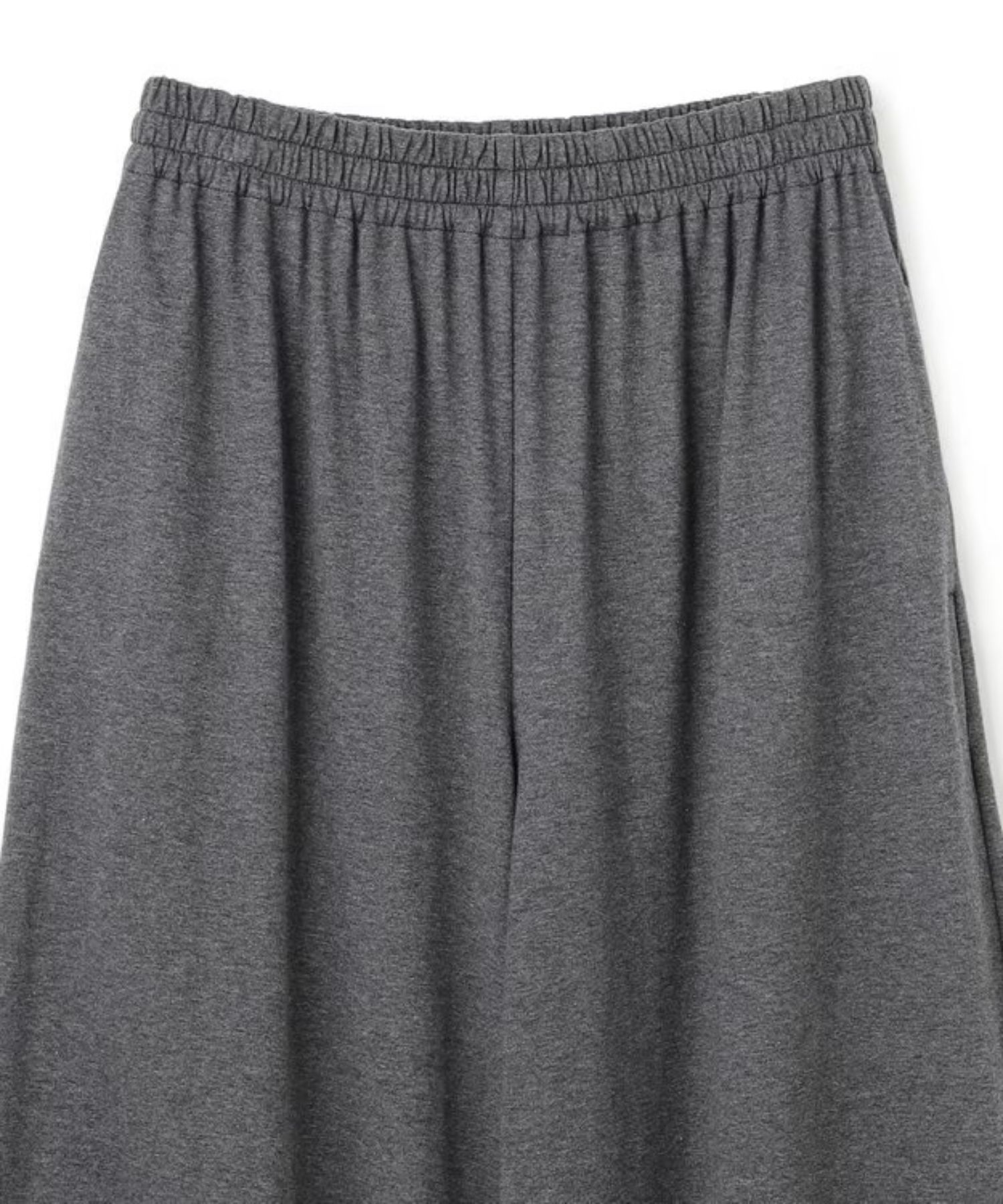 プレーンジャージーギャザーパンツ(チャコール) 綿 / ウォッシャブル / ウエストゴム / PRUVGW0314