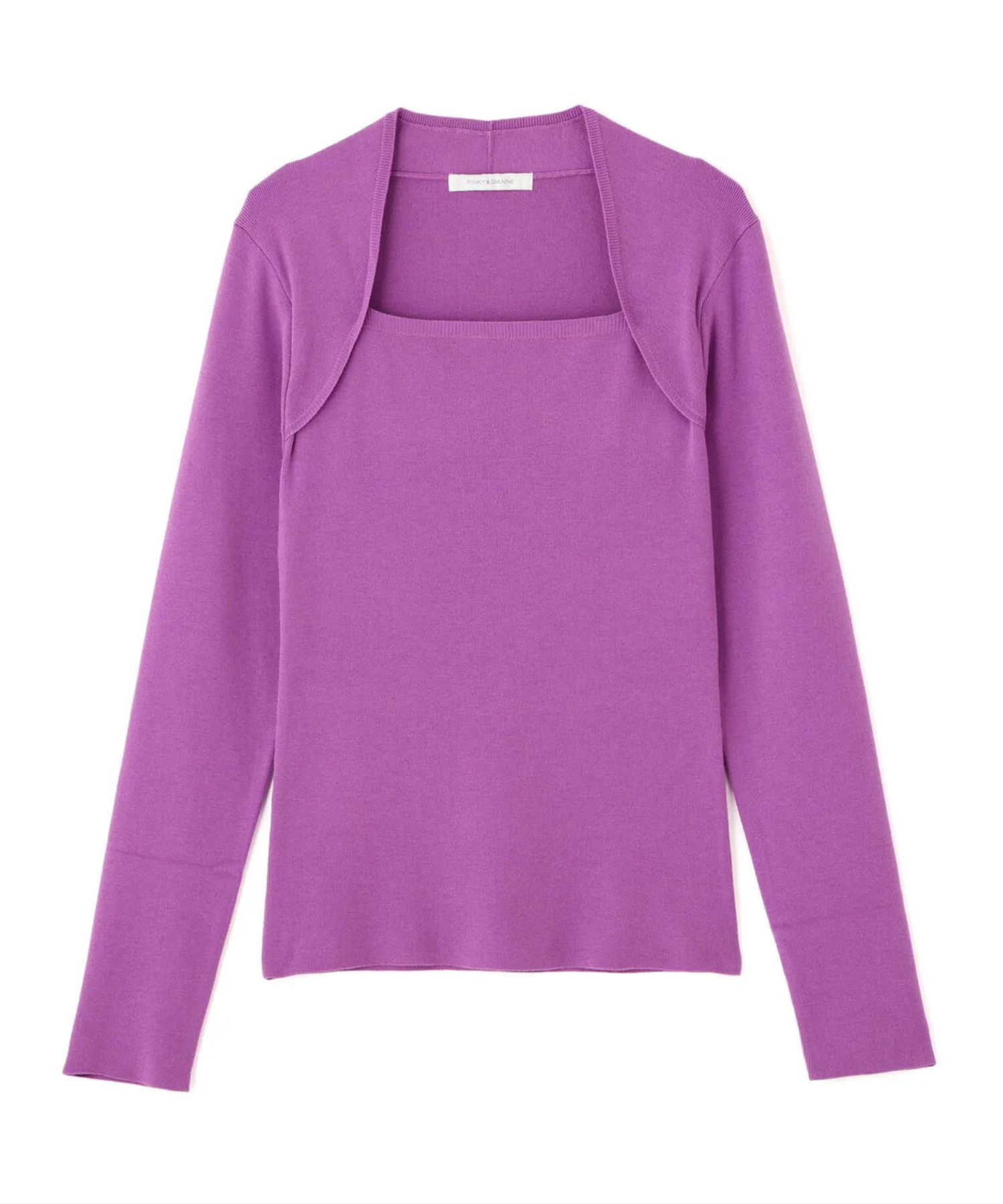 プルオーバーシンプルハイゲージ(パープル)ポリエステル / ストレッチあり / かぶって着用 / ウォッシャブル / 手洗い可 / 0316170128