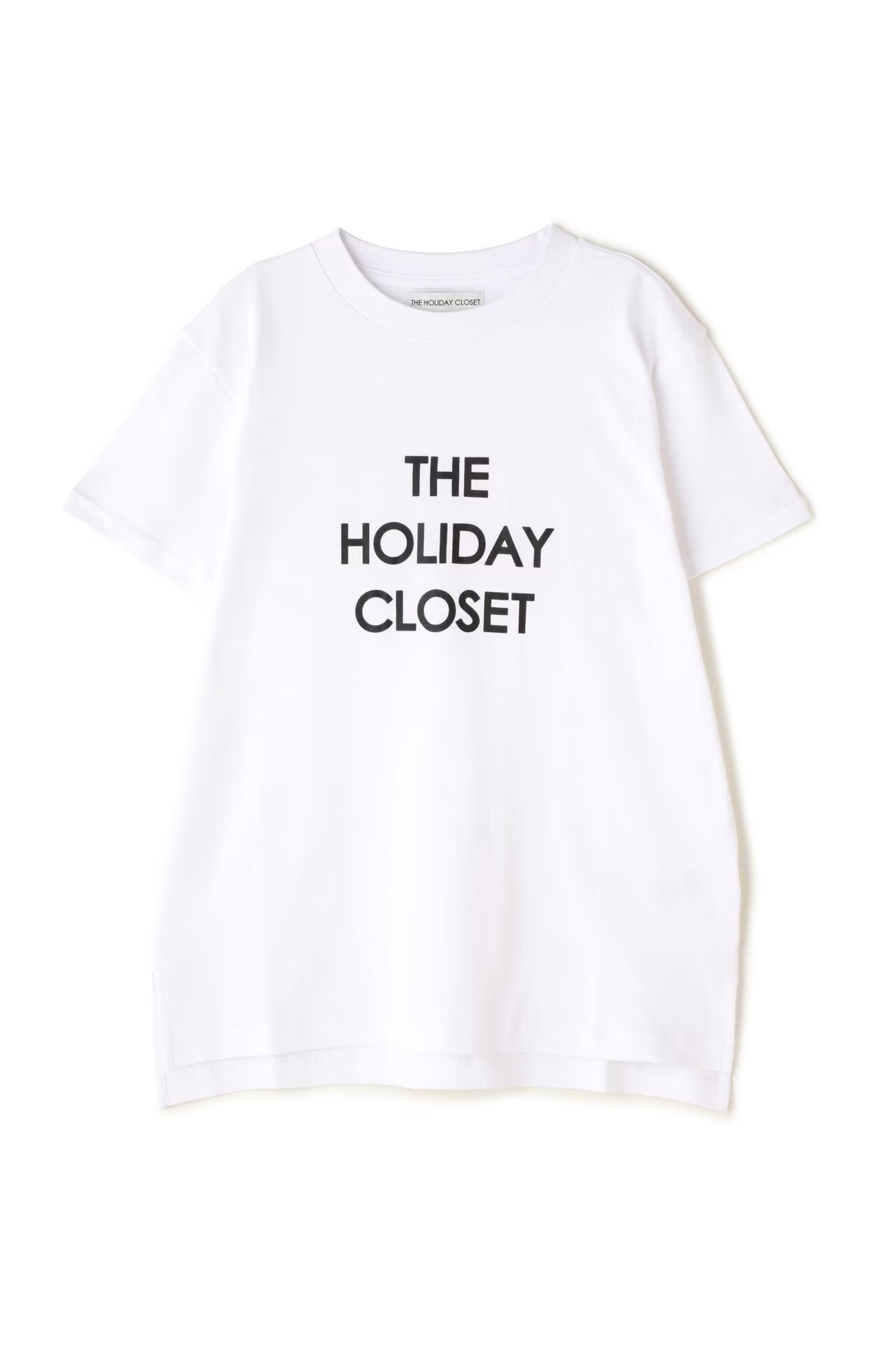 [THE HOLIDAY CLOSET] ロゴTシャツ (ホワイト × ブラック) / 綿 100% / ウォッシャブル / 0314960701