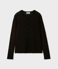 シルク混天竺ニットカーデ(ブラック)セルロース / 手洗い可 / 伸縮性あり / MWND261096