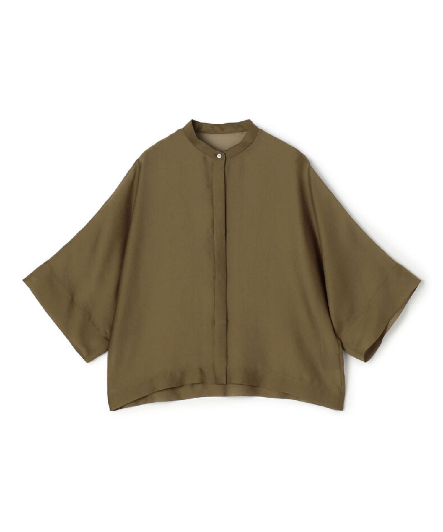 シアーオーガンジー シースルーブラウス ( ライトブラウン) ポリエステル / 透け感有り / 光沢ややあり / 手洗可 / 13-01-52-01358