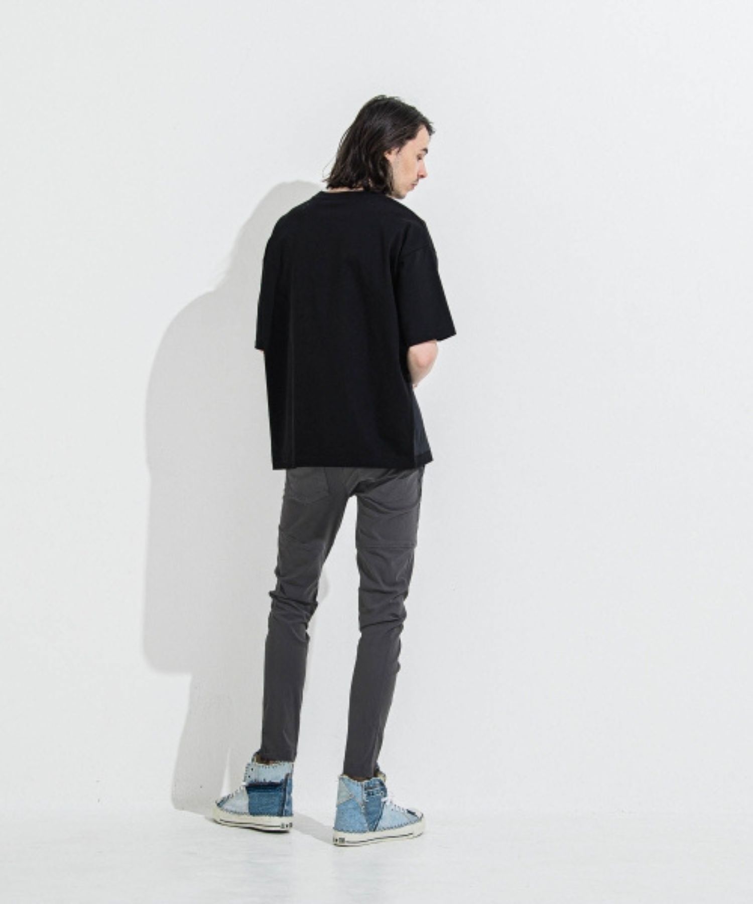 TYLER NYLON PANTS (チャコール ) ナイロン / サイドライン / ストレッチ / ベルトループ / RC36-ST-026