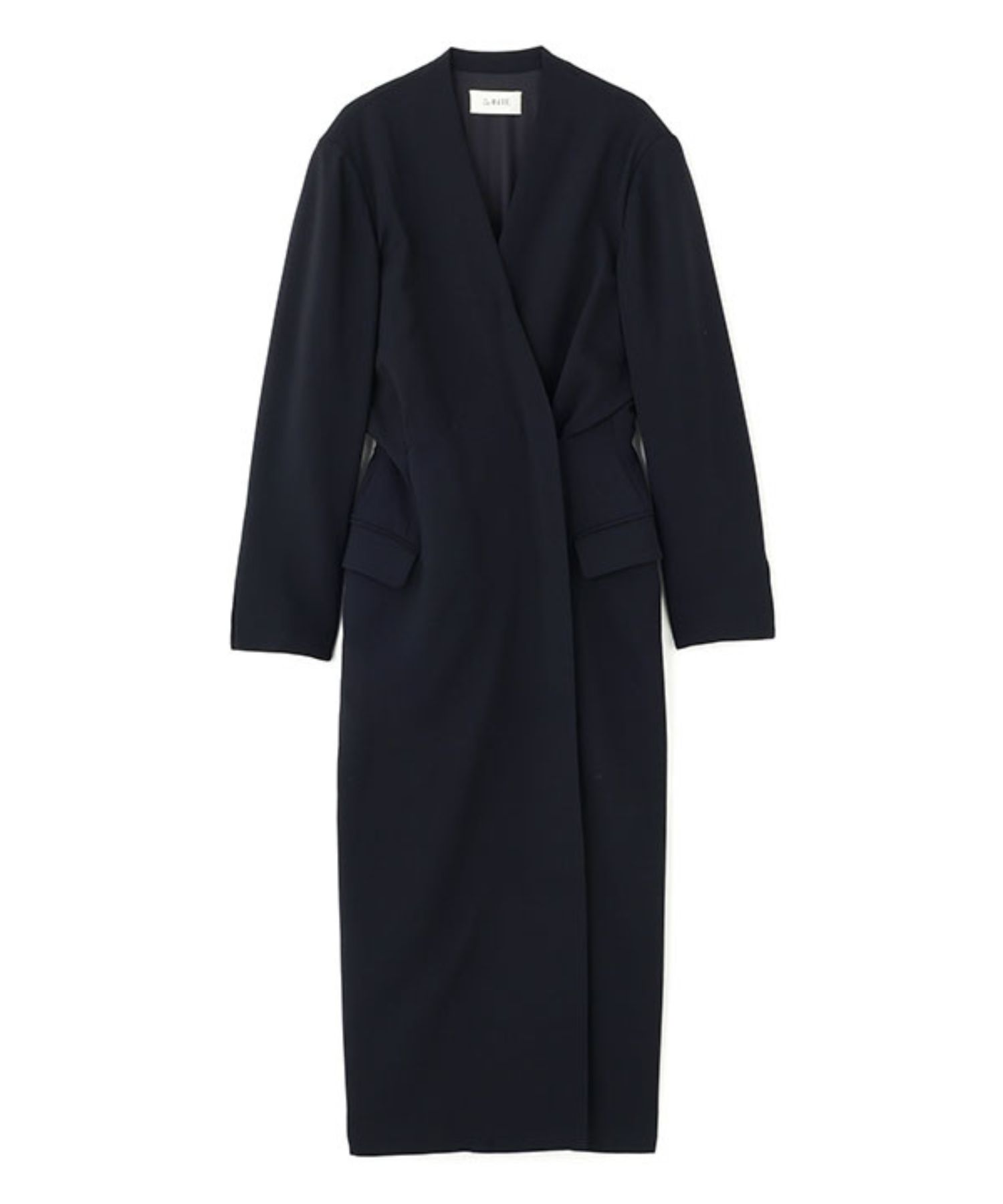 SANTEカシュクールドレス (NAVY) ポリエステル / 裏地有り / フラップポケット / スペアボタン付き / 1226130104