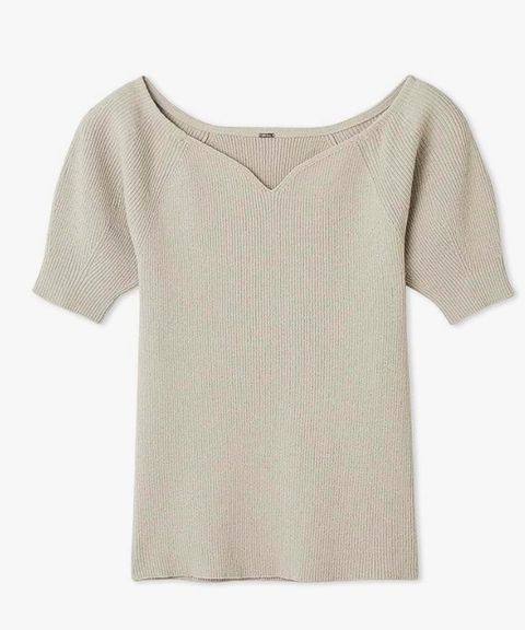 BOUTIQUE de la FEMME 売れ筋商品|||ブティック デ ラ ファム Tシャツ トップス レディース Tops Grey 送料無料】 ブティック デ ラ ファム レディース Tシャツ