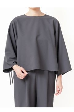 Gather sleeve blouse (チャコールグレー) / ポリエステル /  吸水速乾  / セットアップ / FS242-52014