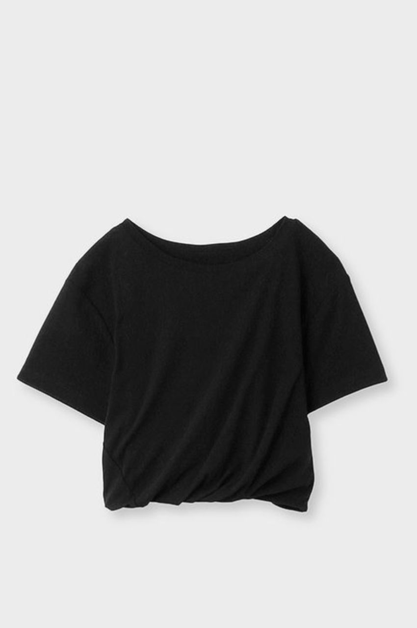 MIESROHE - ツイストディティールクロップドTシャツ(グレー)綿