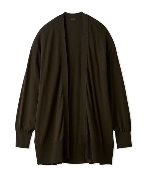 SYU.HOMME FEMME ブラウン リブ編みカーディガン SYU.HOMME FEMME ブラウン リブ編みカーディガン