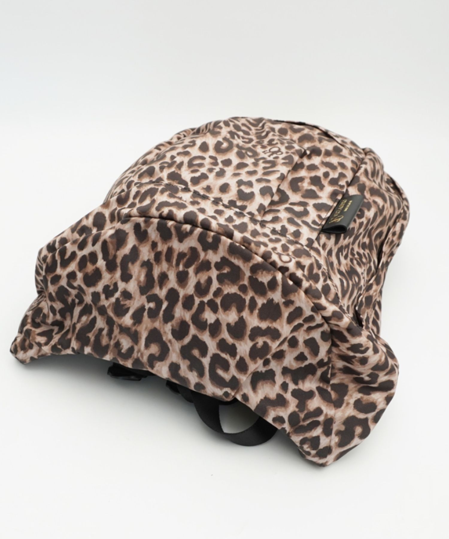 GINO(leopard)ナイロン×牛革 / ファスナーポケット / ゴールド金具 / V-2277