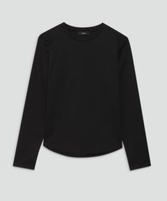 Clinton Knit 2 Shirt Tail Tee(ブラック)綿 / ウォッシャブル / 手洗い可 / 01-5301002