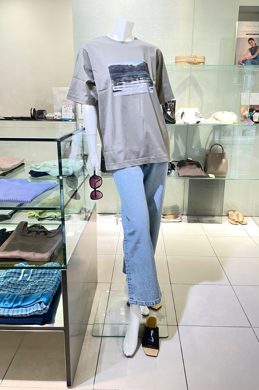 フォトTシャツ(カーキ)綿100% / ウォッシャブル