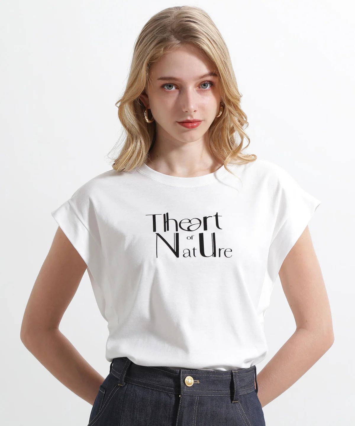 "The Art of Nature" Tシャツ (ホワイト) / 綿 100% / ウォッシャブル / ストレッチ / 0315160418