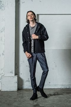 CHRIS EASY TUCK PANTS( PAISLEYBK) ポリエステル /  ワンタック / スラッシュサイドポケット / ベルトループ付き / ストレッチ /RC35-ST-016T
