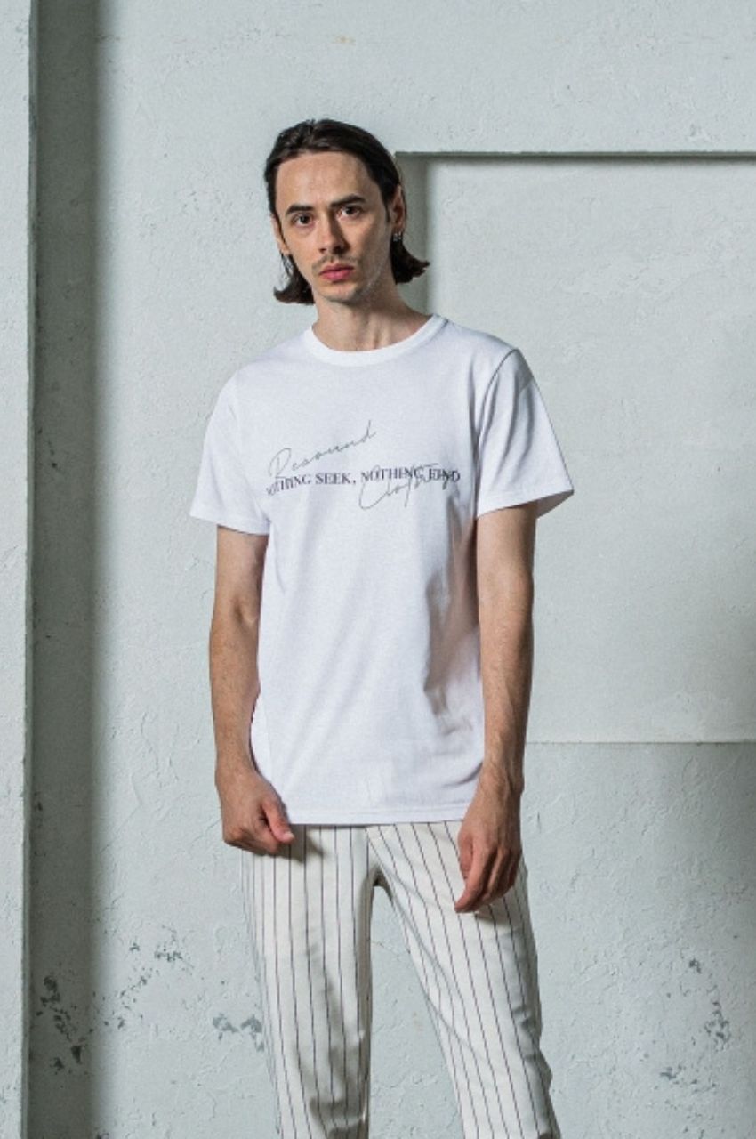 NSNF BASIC TEE (ホワイト) コットン / フロントロゴ / UVカット / タイトシルエット/ 手洗い可  / RC35-T-003