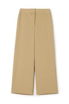 ポリステルレーヨンストレッチ セミワイドパンツ (ベージュ)  ポリエステル / ウエストバックゴム / 手洗い可能 / 11044404001