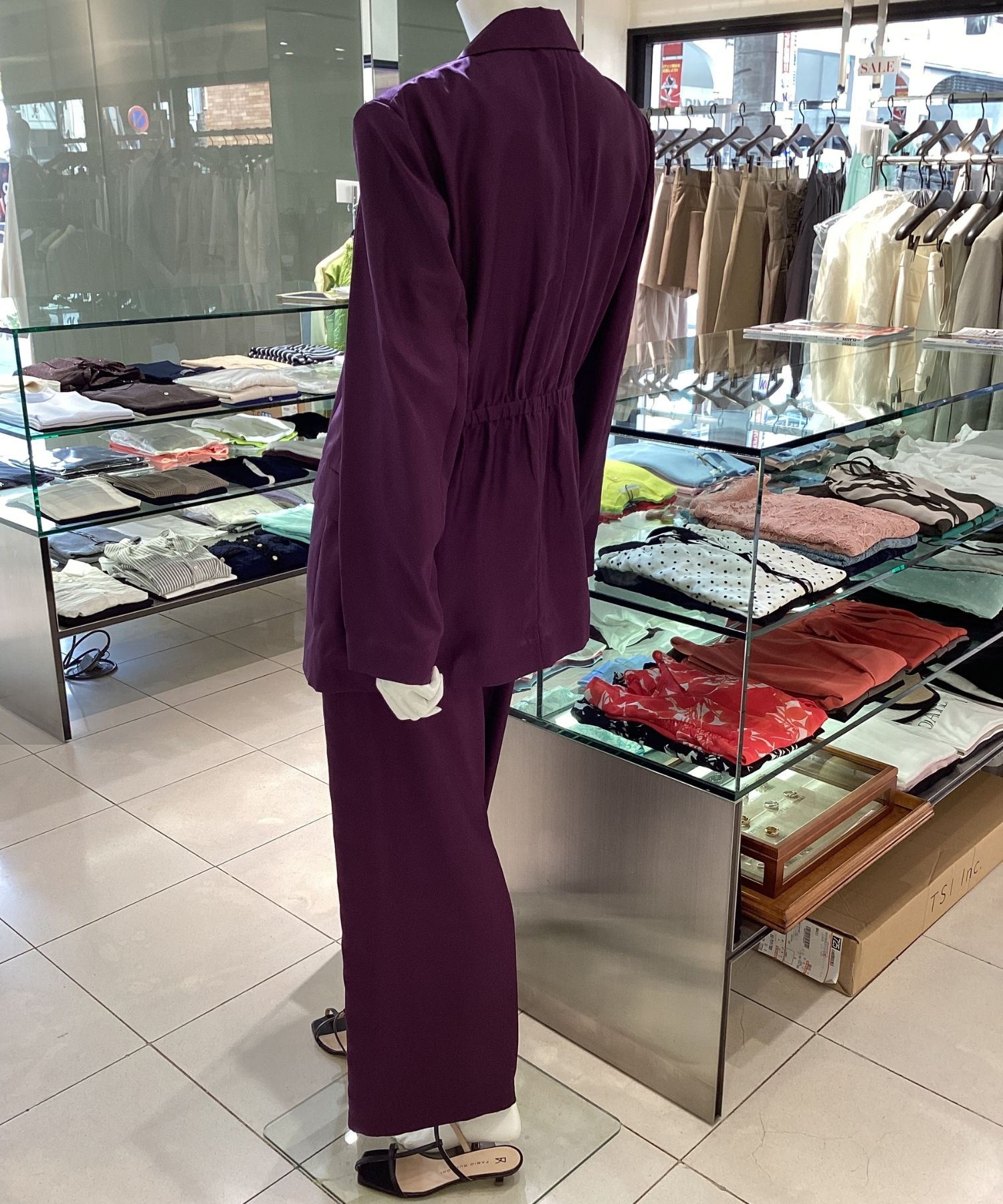 Mod Silk Twil Cinched Blazer(ブラックアイリス)綿 / ウォッシャブル / 手洗い可 / 01-5304109