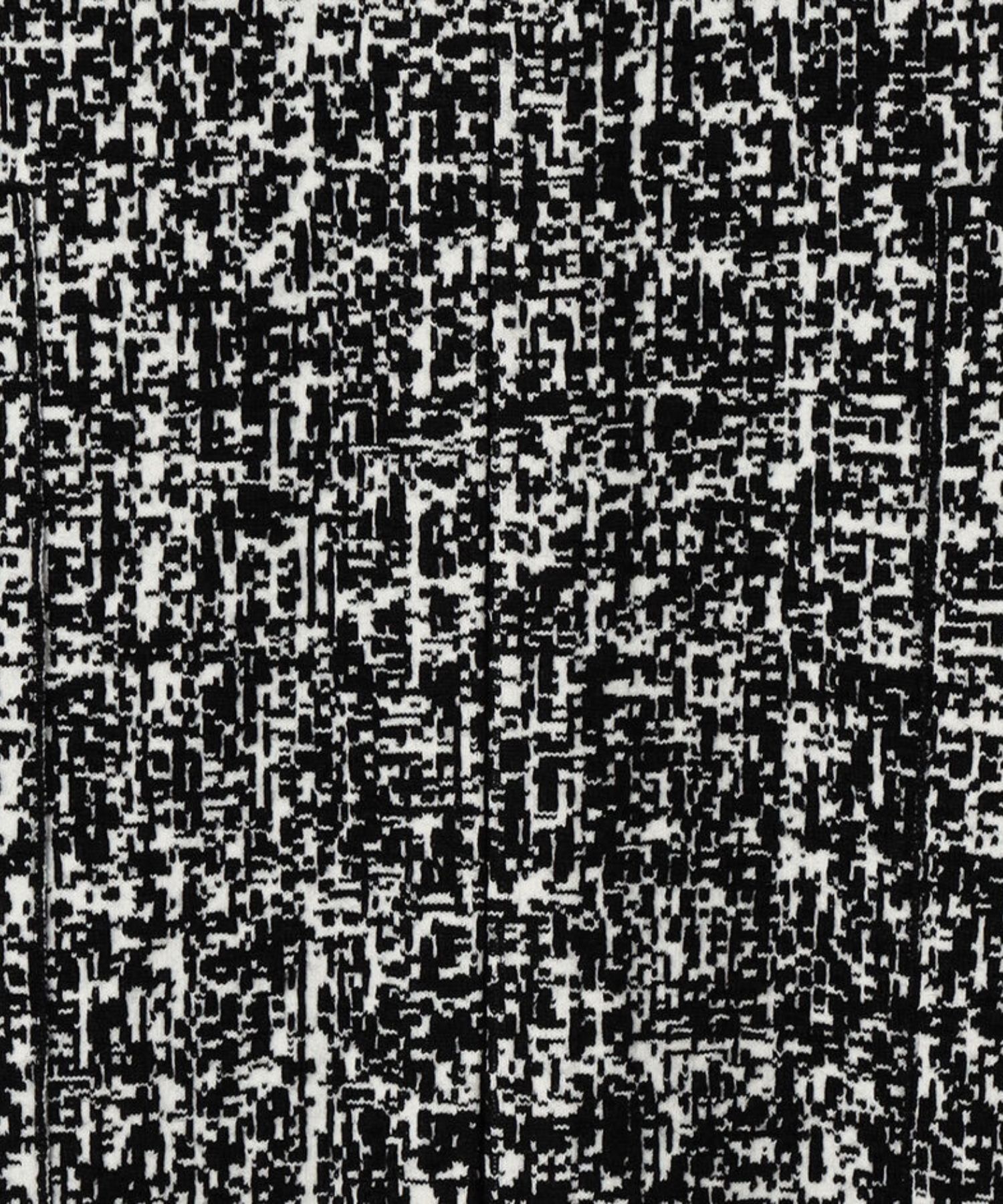 ツートーンジャカード Vネックロングジレ ( グレー系 ) ウール / ストレッチ / 透け感無し / 裏地無し / 手洗可 / 22-06-61-06013