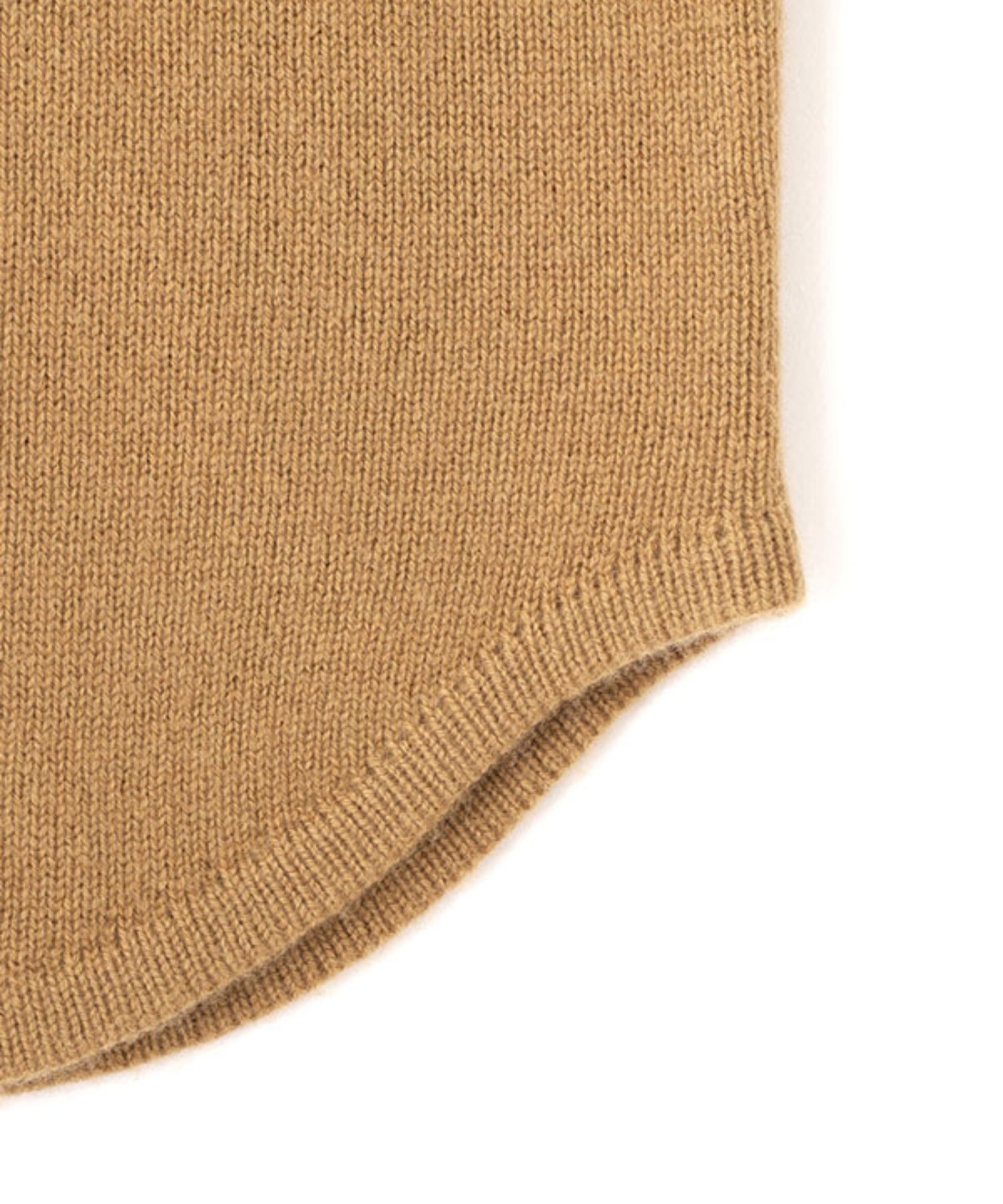 ウールカシミヤタートルネックニットプルオーバー (CAMEL) 毛 / ほどよくフィット / 裾ラウンドカット / 袖口ロールエンド / 手洗可 / 1226111008