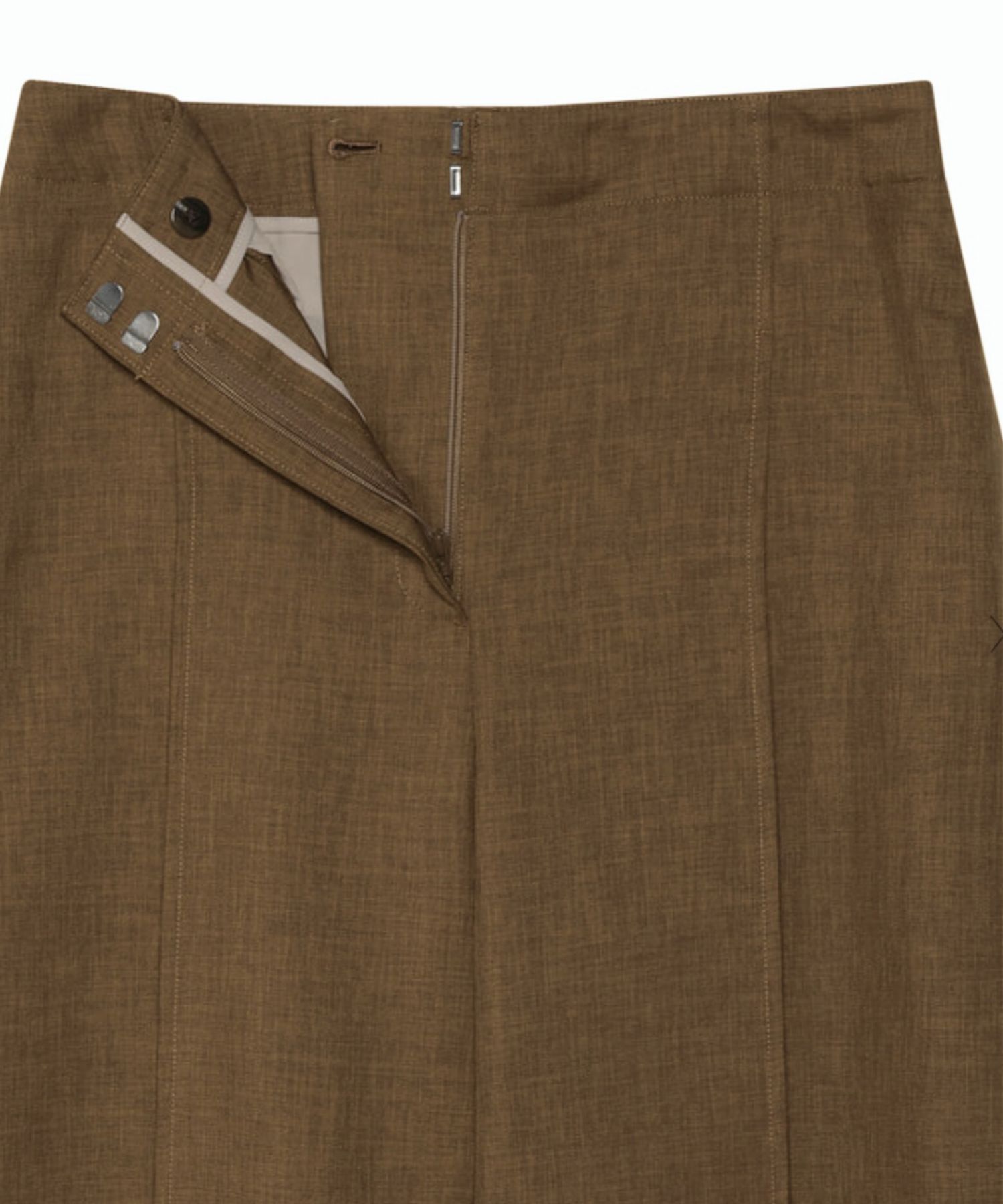 City Twill Deep Pleated Pant (ダークブロンズ) ポリエステル / 軽量 / クロップドパンツ / ウォッシャブル / 01-5206411