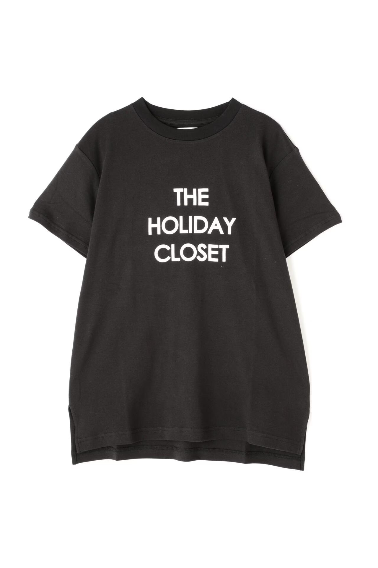 [THE HOLIDAY CLOSET] ロゴTシャツ (ブラック) / 綿 100% / ウォッシャブル / 0314960701