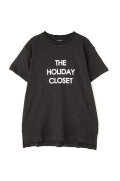 [THE HOLIDAY CLOSET] ロゴTシャツ (ブラック) / 綿 100% / ウォッシャブル / 0314960701