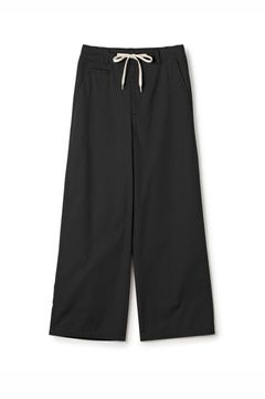 コットンサージ ドローストリングパンツ (ネイビー) コットン / バイオウォッシュ加工 /ドローストリングデザイン / 柔らかい / 12-04-52-04203