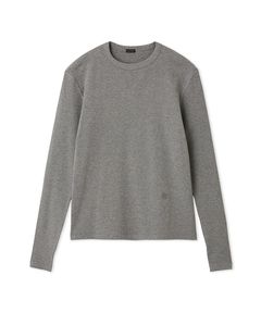 テレコクルーネックプルオーバー (GRY) 綿 / ロゴ刺しゅう / クルーネック / 手洗可 / 09WCT254195