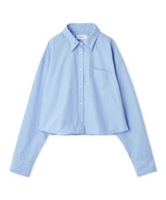 ワイヤーショートシャツ(BLU)ポリエステル / 襟、裾、袖口ワイヤー入り / 胸元ポケット / 09WFB254187