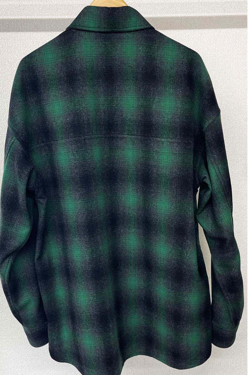 WOOLCHECK OVER CPO JK GREEN CHECK /ウールチェックオーバーサイズCPOジャケット