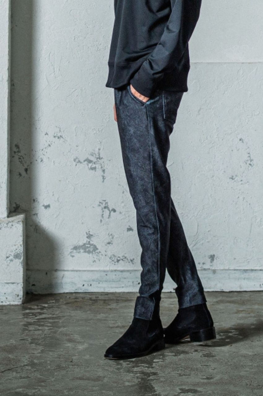 CHRIS EASY TUCK PANTS( PAISLEYBK) ポリエステル /  ワンタック / スラッシュサイドポケット / ベルトループ付き / ストレッチ /RC35-ST-016T